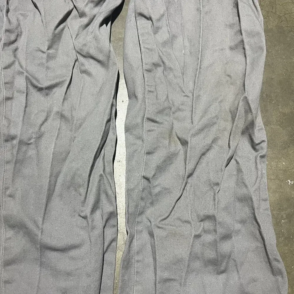 Vintage 70s Grey Canvas Cotton Workwear Chinos 33x27